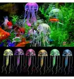 Vayinato Jellyfish Aquarium Decoration Artificial Glowing Effect Fish Tank Ornament