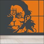 Decowall Multicolor Polyethylene Hanuman Design Stencil For Wall Decor, 16 X 24 Inch