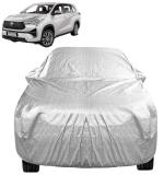 MOCKHE Car Body Cover Compatible with Innova Hycross with Mirror Pockets, Water Resistant Car Cover, Metallic Silver
