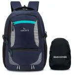 Lunar's Blue And Teal Laptop Backpack With Raincover - 35 L