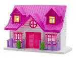 Toy Cloud Small Funny Doll House 18 Pcs Set with Furniture, Openable Door