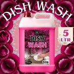 BLISS & BLUSH Dishwash Liquid 5 Liter Pink Natural, Plant Based & Eco-Friendly | Removes Tough Grease, Soft on Hands