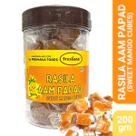 Rasila Aam Papad Toffee 200G Sweet Mango Cube Bites with More Pulp Than Sugar Mango Jelly Candy