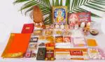 BHAKTI 2 SHAKTI MAKING WORSHIP SPECIAL - Ganpati pooja samagri Kit with Photo | Contains 1 mtr Red Cloth with Kalash and Nariyal | Orange aasan | Jumbo Series