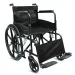 ARCATRON FSS101 Everyday Foldable Wheelchair | Lifetime Spare Parts Support Available - with Sturdy X-frame Easy Folding Mechanism | Steel Chassis and Rear Mag Wheels | Proudly Made in India,