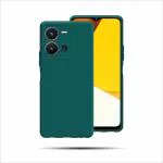 SUPER ME Vivo Y35 4G Green Plastic Dual Protection Back Cover