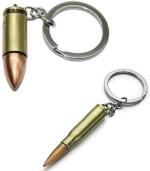 Blue Aura Ibex Gold Gold Best Gun Bullet Key Chain (Pack Of 2)