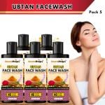 Smartdrops Ubtan For Skin Brightening And Oily Skin Tan Removal Pimple Removing Face Wash, 500 Ml For Men, Women (Pack Of 5)