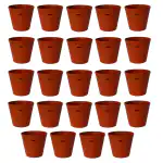 KWEL Nursery Pot 4-inch Plastic Terracotta Color (Pack of 24)