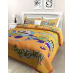 TULSI IMPEX pure cotton sanganeri double bed bedsheet with 2 pillow cover