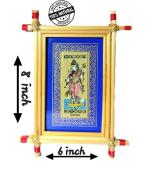 SAI SAMARTH ARTS Handmade Bamboo Palm Leaf Photo Frame with Glass 8 x 6 inch