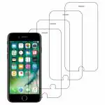 Kite Digital iPhone 7 Plus/iPhone 8 Plus Transparent Tempered Glass Screen Protector with Full Screen Coverage - Except Edges and Easy Installation Kit (Pack of 4)