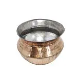 KROWN Copper Handi, Sipri/Biryani Pot Used for Cooking Purposes in Kitchen with 5 liters Capacity