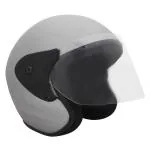 Sage Square Deltz Scooty ISI Marked Open Face Helmet for Men & Women (Silver Matte)