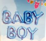 My Party Suppliers Metallic Blue Letter Foil Balloons, Baby Shower Boy Letter Balloon