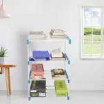 Fabura 4 shelf open Bookshelf cum utility rack-White
