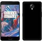 XOVO Back Cover for OnePlus 3 (Black, Dual Protection, Silicon, Pack of 1)