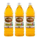 TOPALE'S Premium Wooden cold Pressed Safflower oil pack of 3 each 1ltr