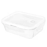 Cutting EDGE Smart Lock Borosilicate Rectangular Glass Food Container with Air Vent Lid (Set of 1, 1040ml)