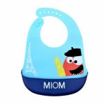 The Little Lookers Sky Blue Adjustable Strap, Waterproof, Stain Proof Silicone Feeding Bib