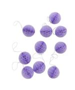 My Party Suppliers Purple Honeycomb Ball Garland for Party Decoration, 3 inch