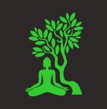DreamKraft Green Vinyl Glow In Dark Radium Meditating Buddha Under Tree Wall Sticker 27x19 cm