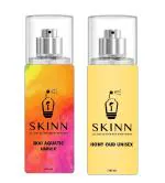 SKINN Refreshing Deo Body Spray Duopack (SKAI AQUATIC UNISEX+ HONEY OUD UNISEX) (Pack of 2)