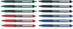 Pilot Hi-Tecpoint V7 RT Fine Point Liquid Ink Pen | Tip Size - 0.7MM | Retractable and Refillable | Dimpled Rubber Grip with Unique Dimple Tip Technology | Ink Colour - 3 Blue, 3 Black, 3 Red and 3 Green | Pack of 12