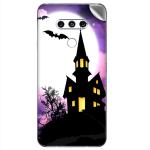 GADGETSWRAP Printed Vinyl Skin Sticker for LG V40 Thinq - Spooky Halloween House Illustration