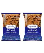 Athavale's Methi Mathri Chips | Tea time snacks | Namak para namkeen crispy snacks| 2 Packs of 200g | Crispy Bites