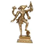 ARTVARKO Handmade Brass Lord Varaha with His Consort Bhudevi Idol - 17.5 inch