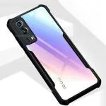 AmericHome Vivo iQOO Z3 5G, Model V2073A Black, Transparent Rubber Dual Protection Mobile Back Cover