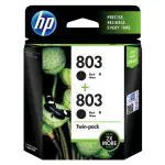 HP 803 Black Ink Cartridge Twin 2-Pack