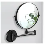 Plantex Brass and 304 Grade Stainless Steel Body Two-Sided 360 Degree Swivel Mirror/Makeup Mirror/Vanity Mirror Wall Mounted with 10X Magnification