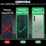 Casotec Defender Case | Rotating Ring Holder & Kickstand in-Built | Military Grade Armor | 360 Degree Protection Back Cover for Samsung Galaxy M13 4G / F13 4G (Black)