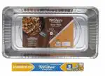 Freshee Disposable Aluminium Baking Tray & Foil Roll, 9gm Thick Silver Foil Roll Paper With 9000ml 3pcs Full Deep Container without Lid for Food Storge, Wrapping, Parcel,Packing