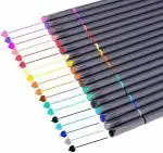 Pathos India Fineliner Color Pen Set, 12 Fine Point Pen Markers