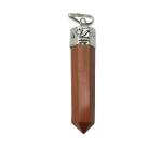 Astroghar Jasper Pencil Shaped Base Metal Crystal Red Pendant For Men And Women