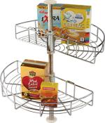 LeAves Stainless Steel Multicolour Kitchen Rack Shelf D-Tray - 24 Inch