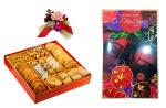 Feastive Celebrations Bikanervala Traditional Indulgence, Flower Spray And New Year Greeting Card, 1500 Gm