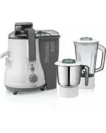 Lazer Thunder Bolt 2 Jars 950W Juicer Mixer Grinder, White and Dark Grey