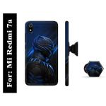 BUDDHU Black Panther Printed Hard Back Case Cover with Mobile Holder, Pop holder, Pop socket for Mi Redmi 7A