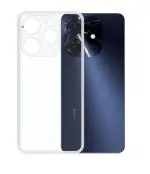 Fastship Rubber silicone Back Cover for Tecno Spark 10 Pro - Transparent