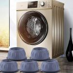 HEMIZA - Non Vibration Pads for Washing Machine with Suction Cup Feet, Fridge Washing Machine Leveling Feet Anti Walk Pads Shock Absorber (Pack of 4) (Washing Machine Pad)