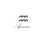 SIMPLY INKED Aquarius Astrology Temporary Tattoo, Letter & Zodiac symbol Tattoo for all (Aquarius Astrology Tattoo) Pack of 2