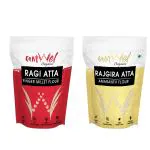 Amwel Combo of Organic Ragi Atta 450g + Organic Rajgira Atta 450g