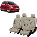 AUTO-SAFE Beige, Black Leatherette Car Seat Cover for Maruti Ritz