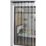 THE PROFESSIONALS Thread String Fancy Beads Strings Sheer Curtains for Door 7 feet- Black & White- 4 Pc