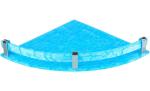 Flaner 9*9 Inch Acrylic Bathroom Corner Shelf /Kitchen Shelf Acrylic Wall Shelf (No. Of Shelves - 1, Blue)