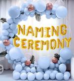 SPECIALYOU.IN Blue Naming Ceremony Decoration kit , Baby Name Revealing Decoration items ,Baby naming ceremony decoration items for boys ,Naming ceremony backdrop ,Namkaran ceremony decoration - 43pcs